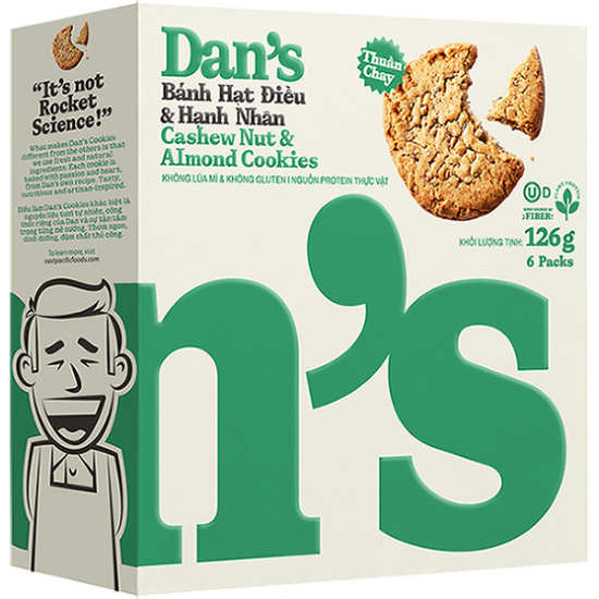 Dan's Cookies Cashew Nut & Almond Vegan 126g